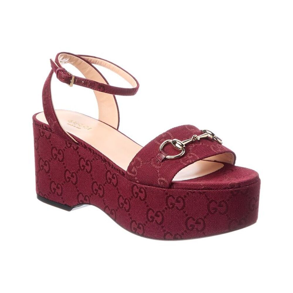 Gucci Gg Platform Sandal, Brown